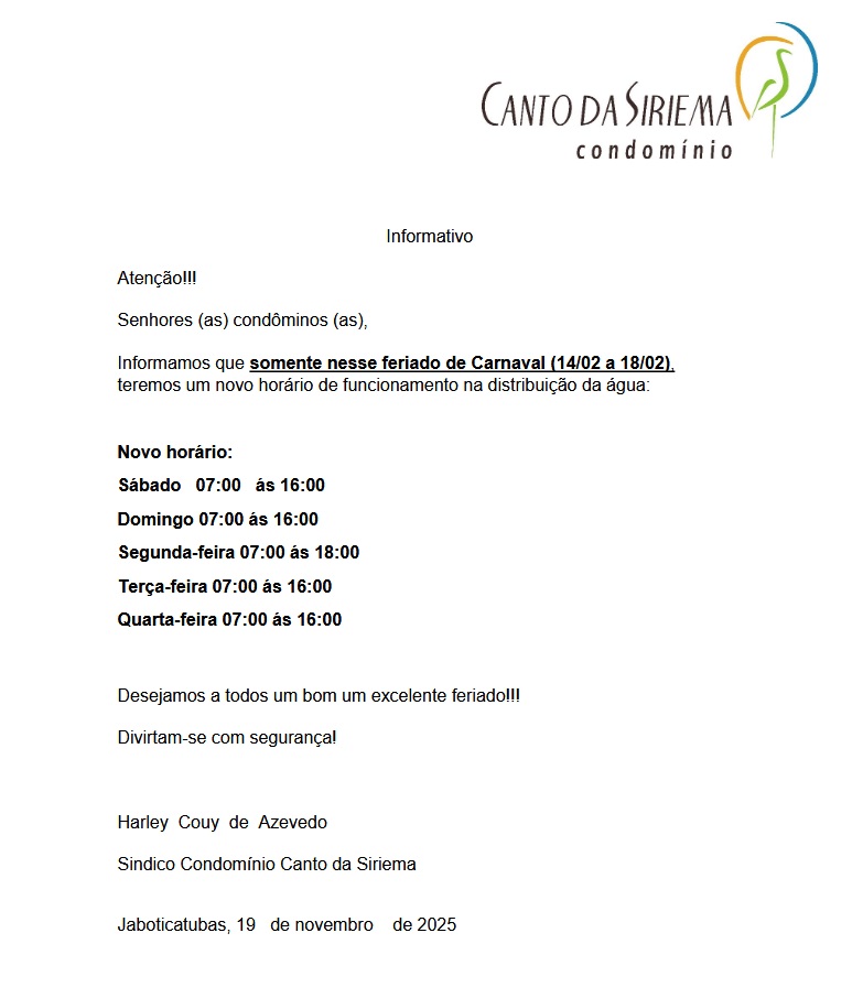 Condom�nio Canto da Siriema