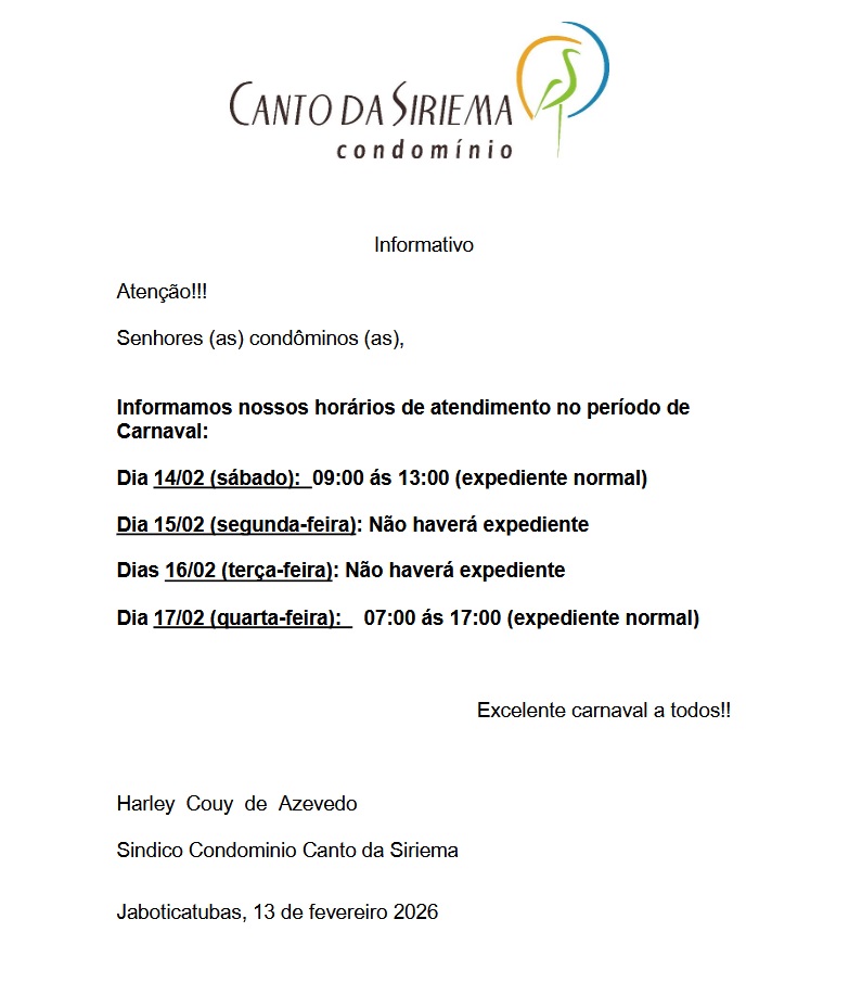 Condom�nio Canto da Siriema